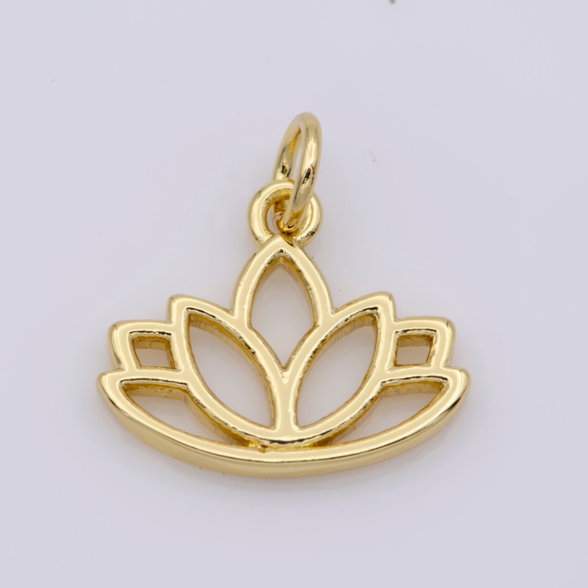 14K Gold Filled Open Lotus Flower Add-On Charm | M-540 - DLUXCA