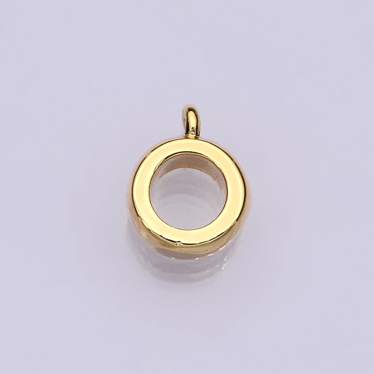 14K Gold Filled Open Round Bezel Charm Finding | Z1151 - DLUXCA