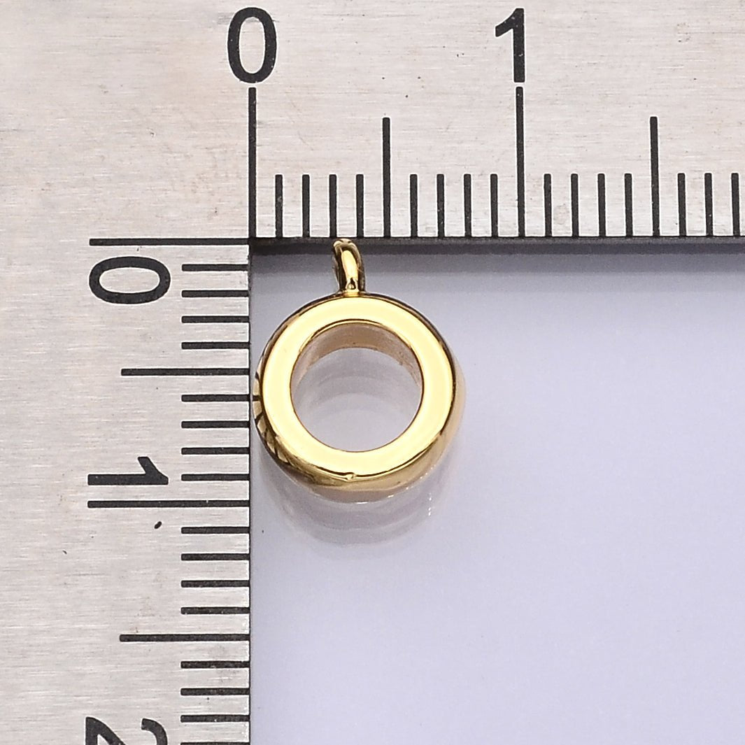 14K Gold Filled Open Round Bezel Charm Finding | Z1151 - DLUXCA