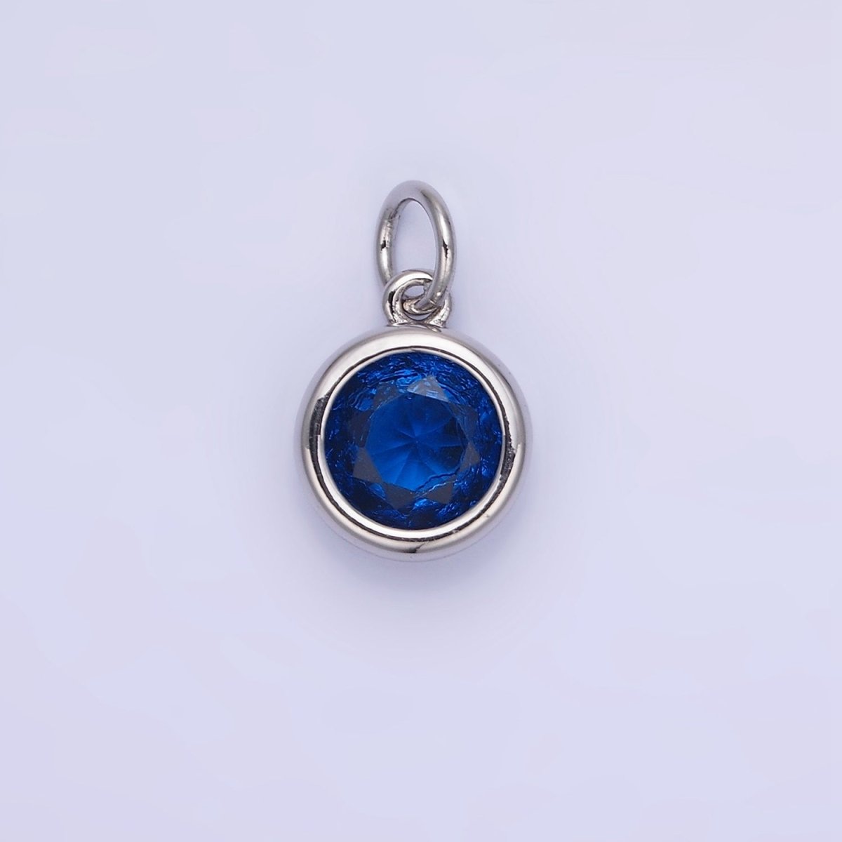 14K Gold Filled Round Birthstone CZ Bezel Add-On Charm | AG780 - AG787 - DLUXCA