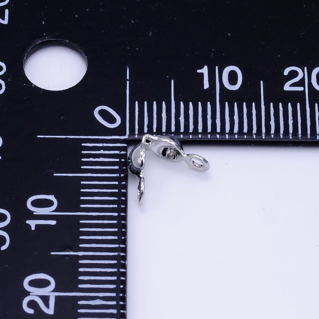 14K Gold Filled Tiny Crimp Beads Knot Covers For Jewelry Making in Gold & Silver | L166 - DLUXCA