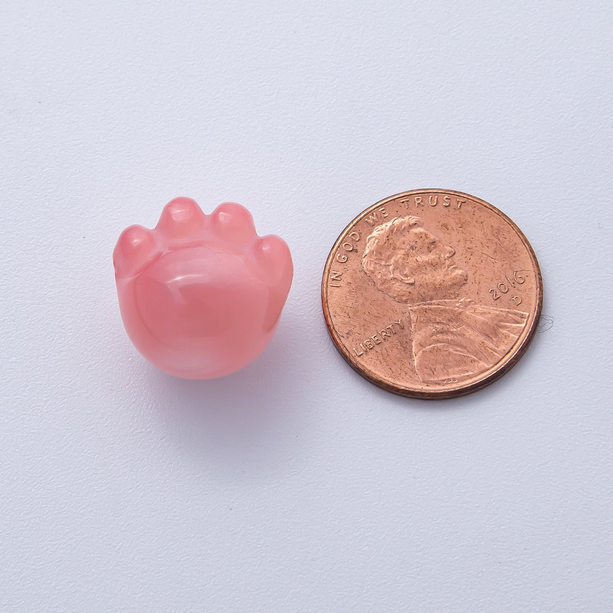 15mm Resin Blue, White, Green, Fuchsia, Pink, Purple, Red Paw Print Pet Animal Bead | B663 - B673 - DLUXCA
