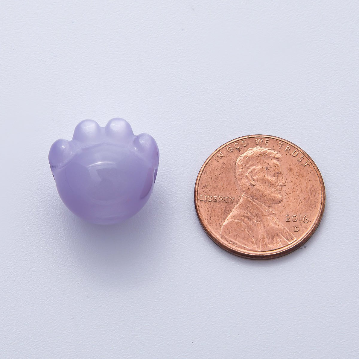 15mm Resin Blue, White, Green, Fuchsia, Pink, Purple, Red Paw Print Pet Animal Bead | B663 - B673 - DLUXCA