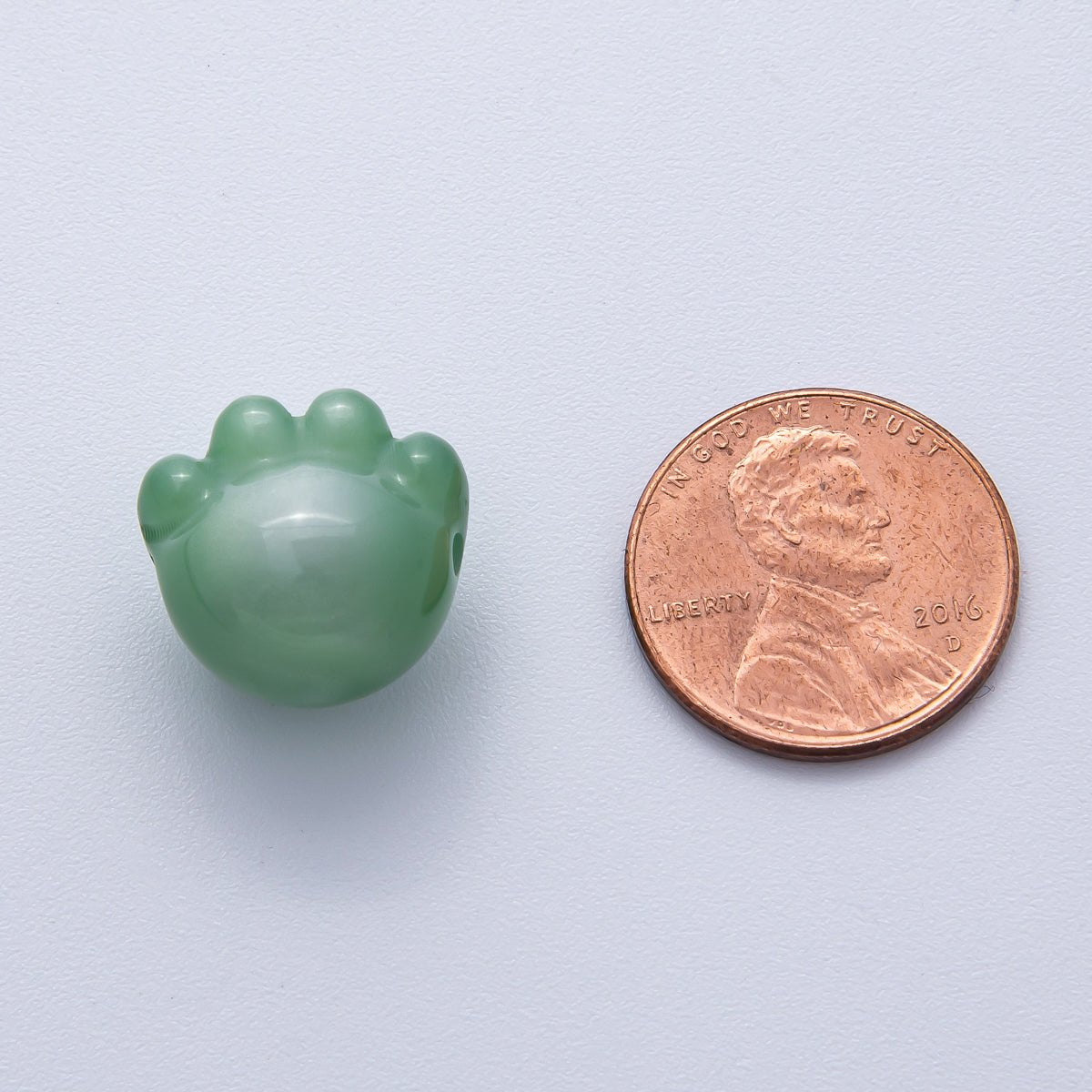 15mm Resin Blue, White, Green, Fuchsia, Pink, Purple, Red Paw Print Pet Animal Bead | B663 - B673 - DLUXCA