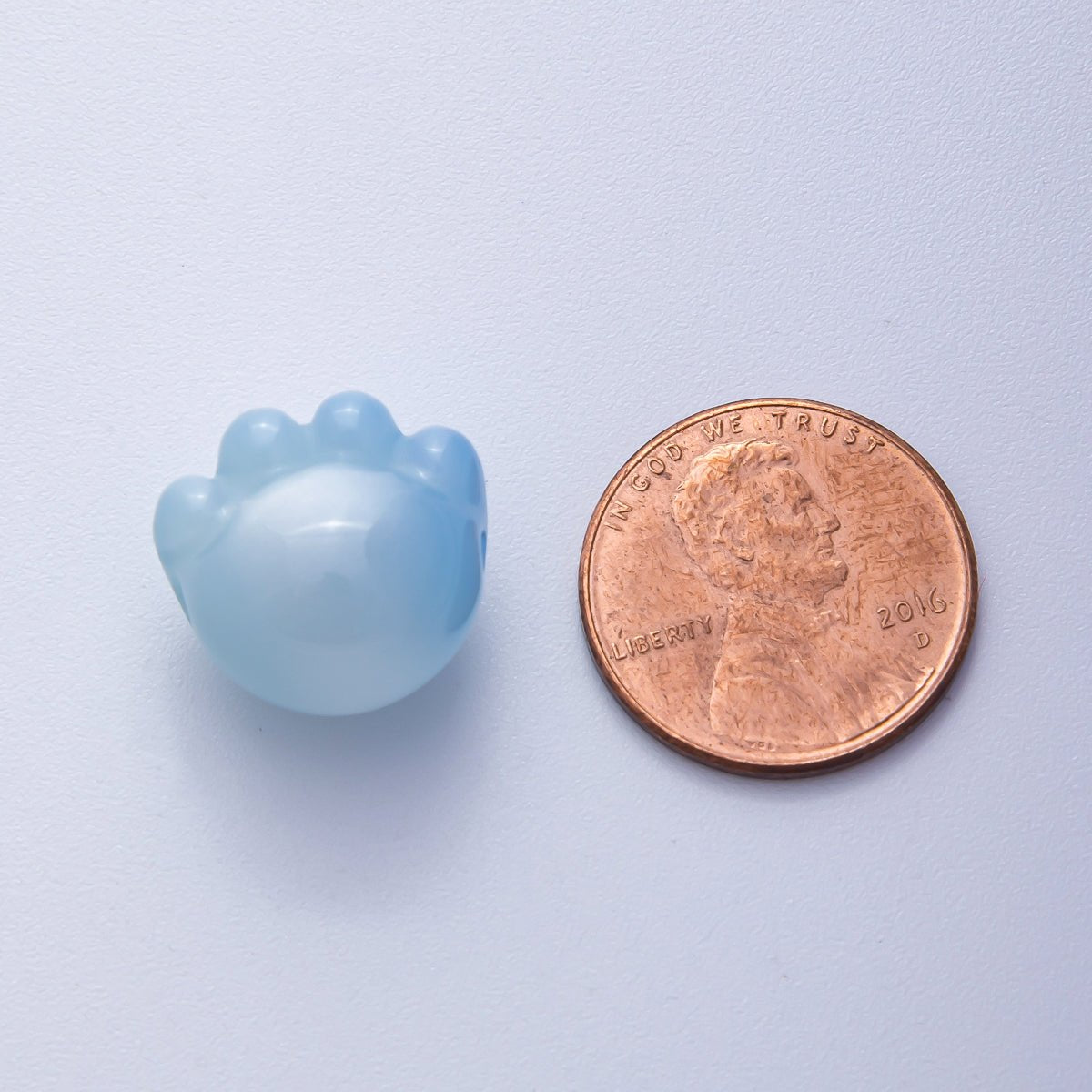 15mm Resin Blue, White, Green, Fuchsia, Pink, Purple, Red Paw Print Pet Animal Bead | B663 - B673 - DLUXCA