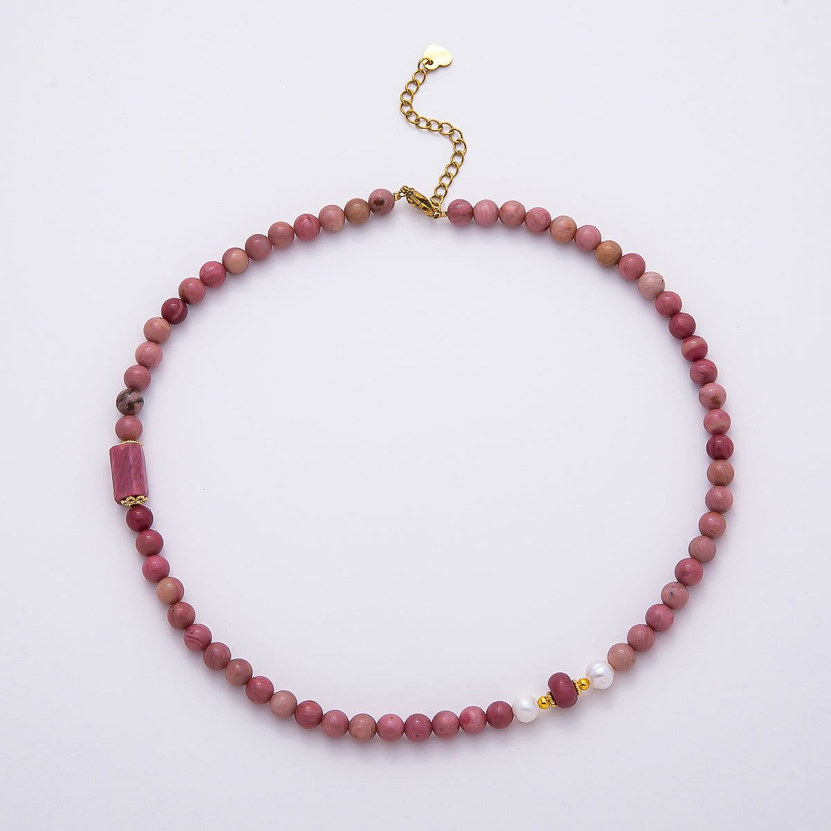 16 inch Stainless Steel Beaded Gemstone Necklace with 2 inch Extender | WA - 04460 - WA - 04465 - DLUXCA