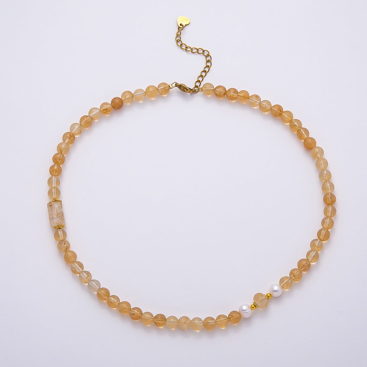 16 inch Stainless Steel Beaded Gemstone Necklace with 2 inch Extender | WA - 04460 - WA - 04465 - DLUXCA