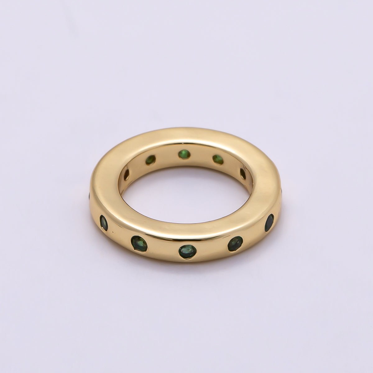 16K Gold Filled 10mm Birthstone CZ Dotted Spacer Beads | Beads-00339 ~ Beads-00338 - DLUXCA