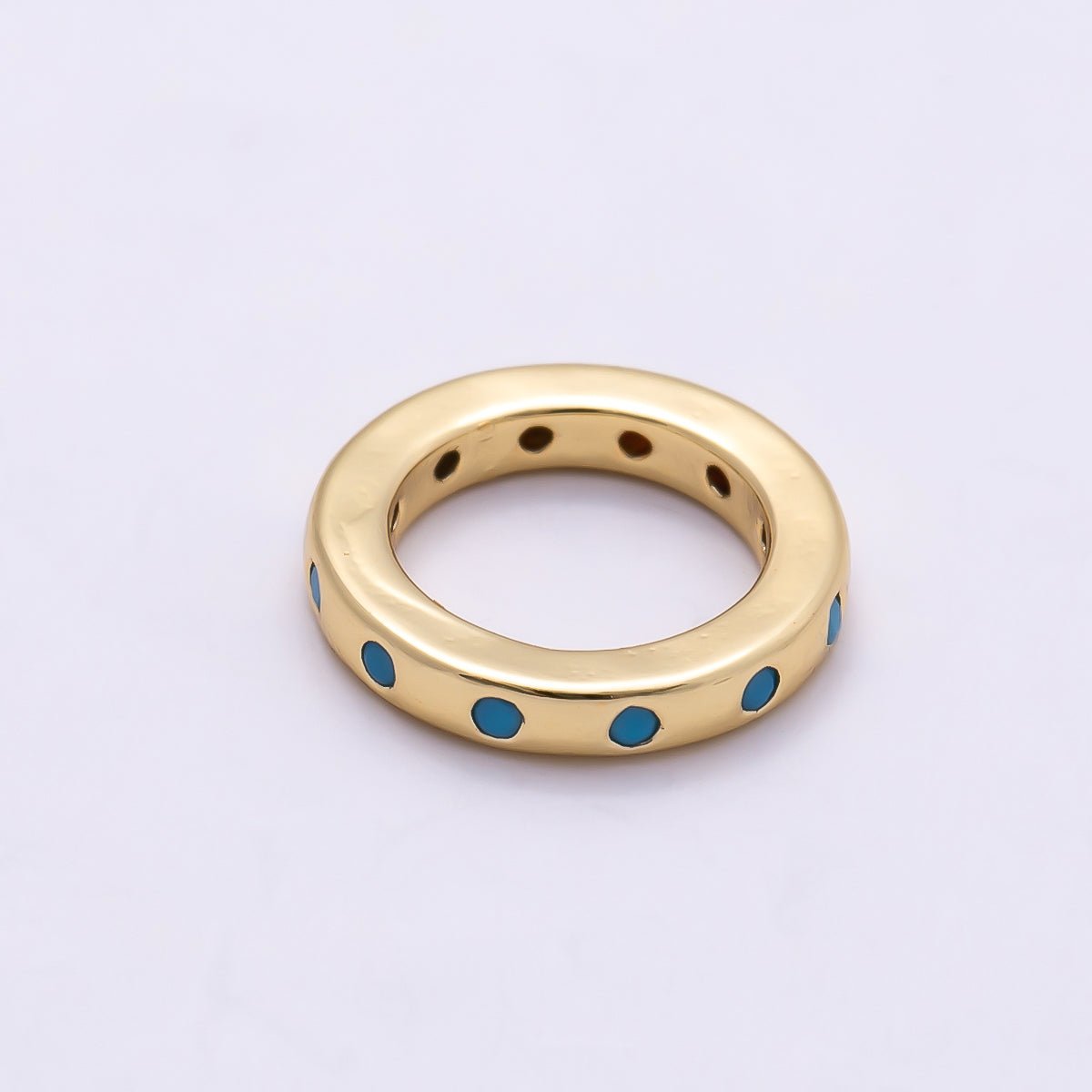 16K Gold Filled 10mm Birthstone CZ Dotted Spacer Beads | Beads-00339 ~ Beads-00338 - DLUXCA