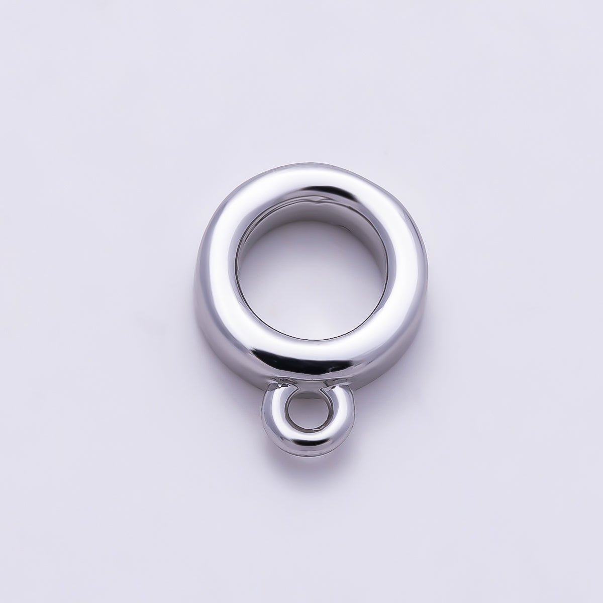 16K Gold Filled 10mm Minimalist Drop Rondelle Collar Chain Bail Findings in Gold & Silver | Findings-00410 Findings-00411 - DLUXCA