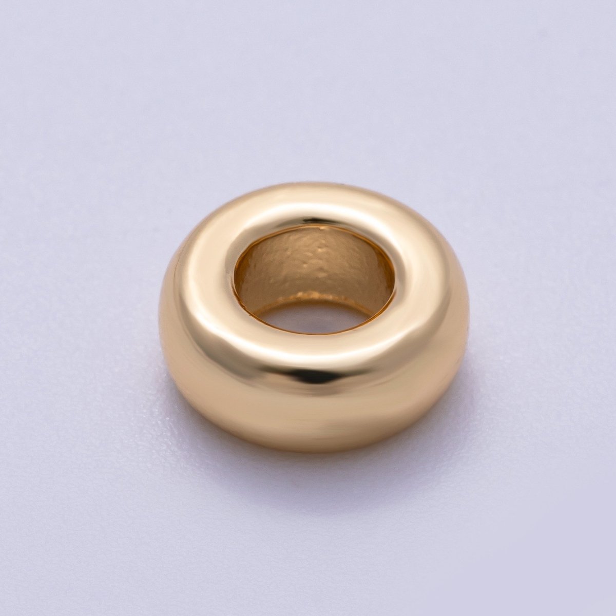 16K Gold Filled 10mm Minimalist Round Geometric Spacer Rondelle in Gold & Silver | Beads - 00237 Beads - 00238 - DLUXCA