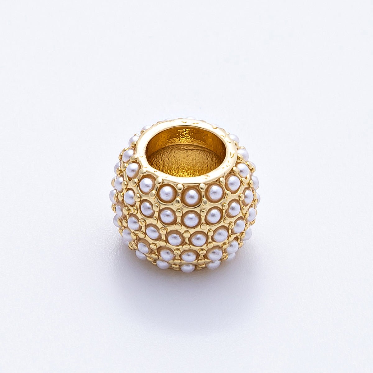 16K Gold Filled 12mm Wide Micro Paved CZ Birthstone Spacer Set | Beads - 00039 - Beads - 00050 - DLUXCA