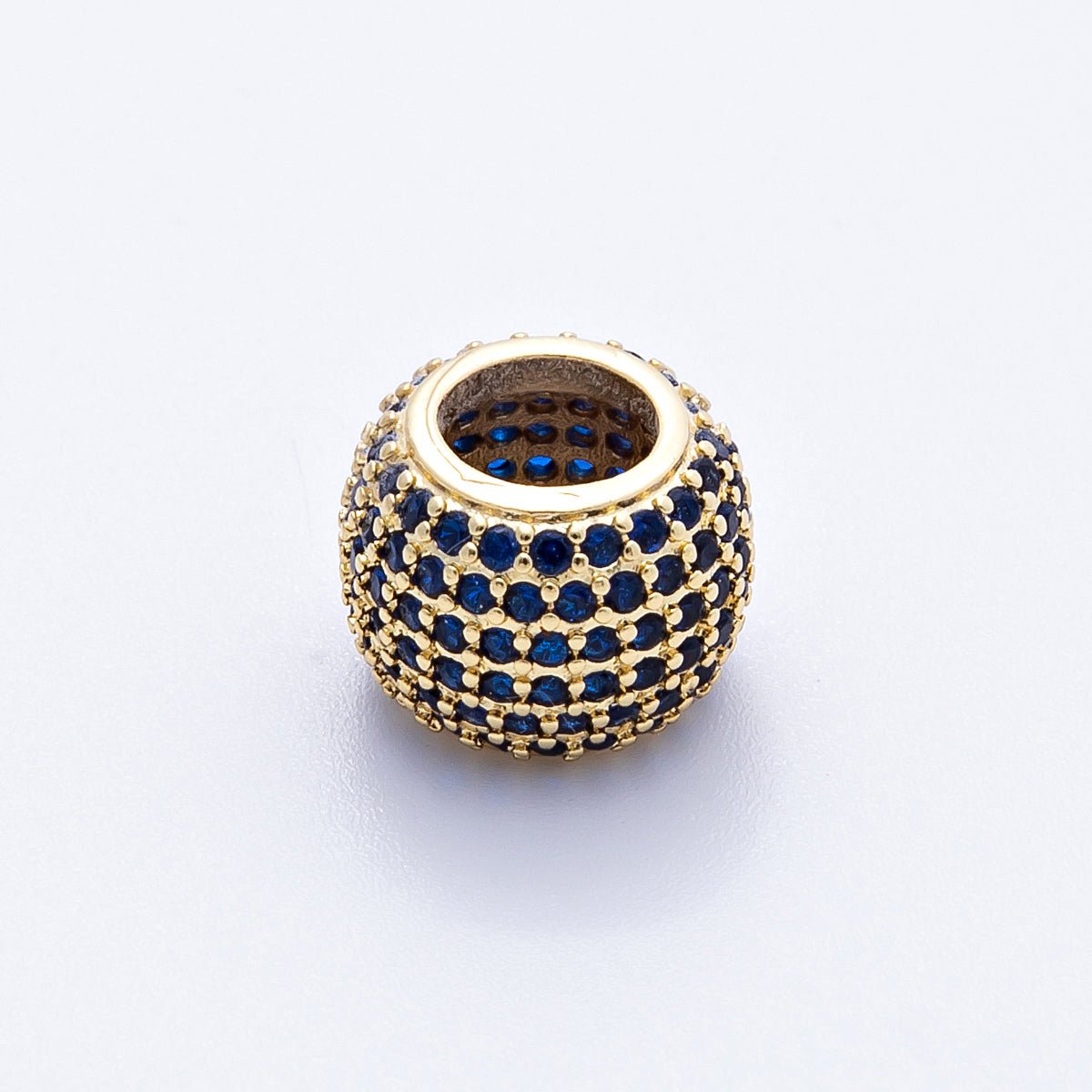 16K Gold Filled 12mm Wide Micro Paved CZ Birthstone Spacer Set | Beads - 00039 - Beads - 00050 - DLUXCA