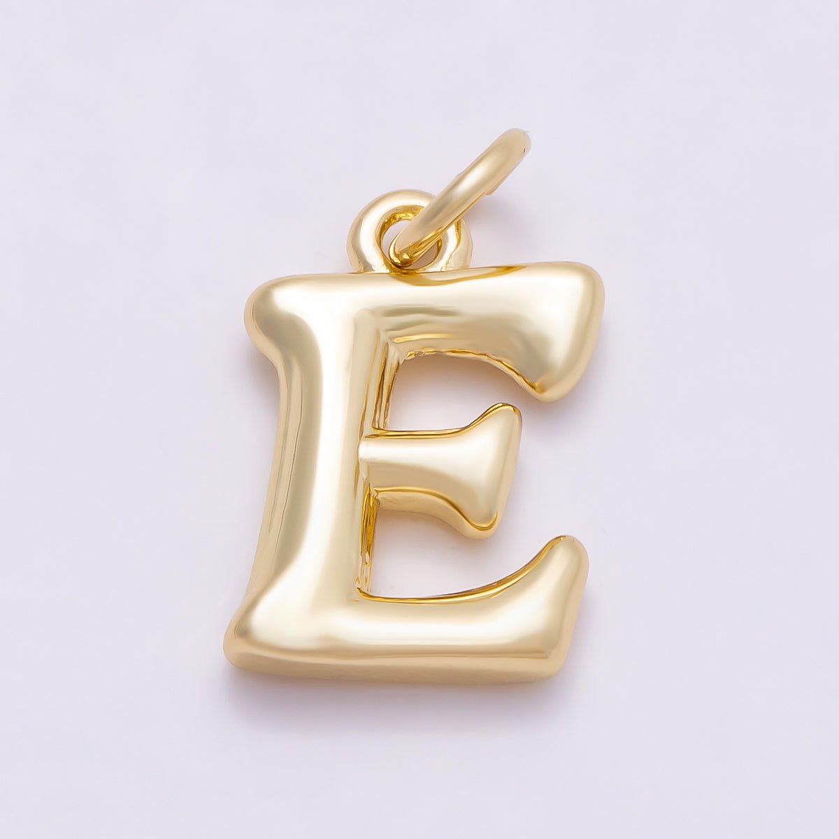 16K Gold Filled 14mm Minimalist Molten Alphabet Initial Letter Charm | Charms - 00908 ~ Charms - 00933 - DLUXCA