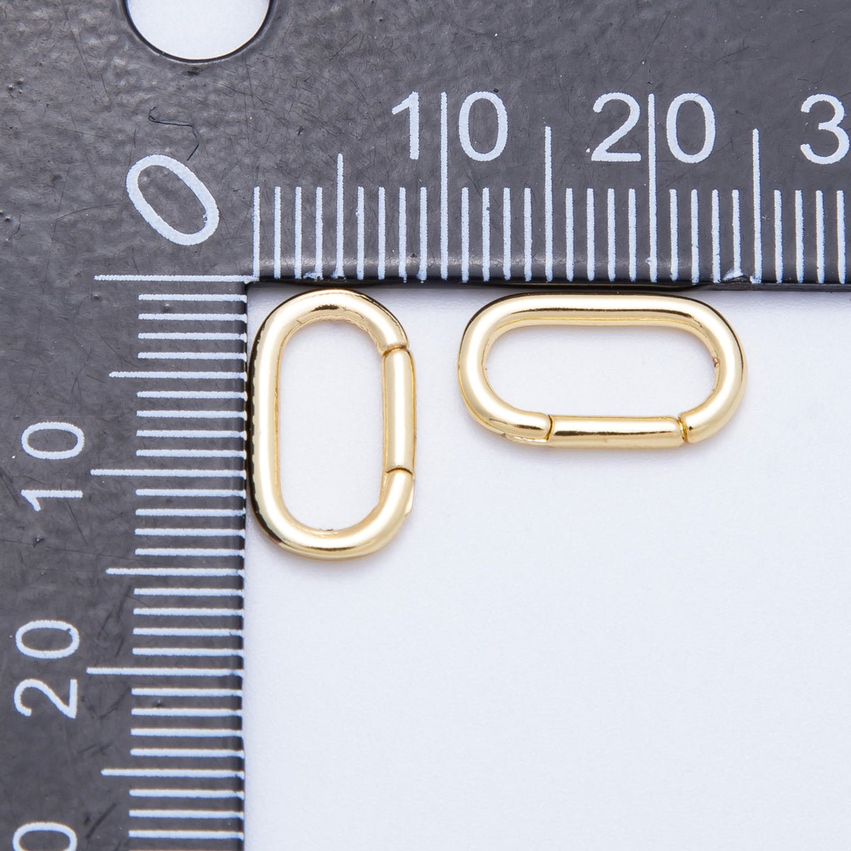 16K Gold Filled 14mm x 8mm Pull Oblong Gate Closure Finding | Findings - 00044 - DLUXCA