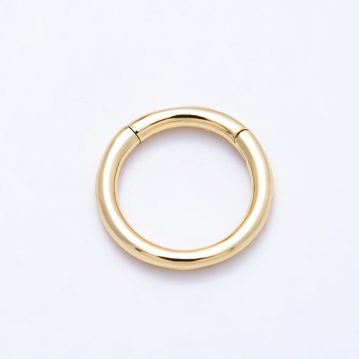 16K Gold Filled 15mm Minimalist Circle Round Pull Gate Findings | Findings-00418 - DLUXCA