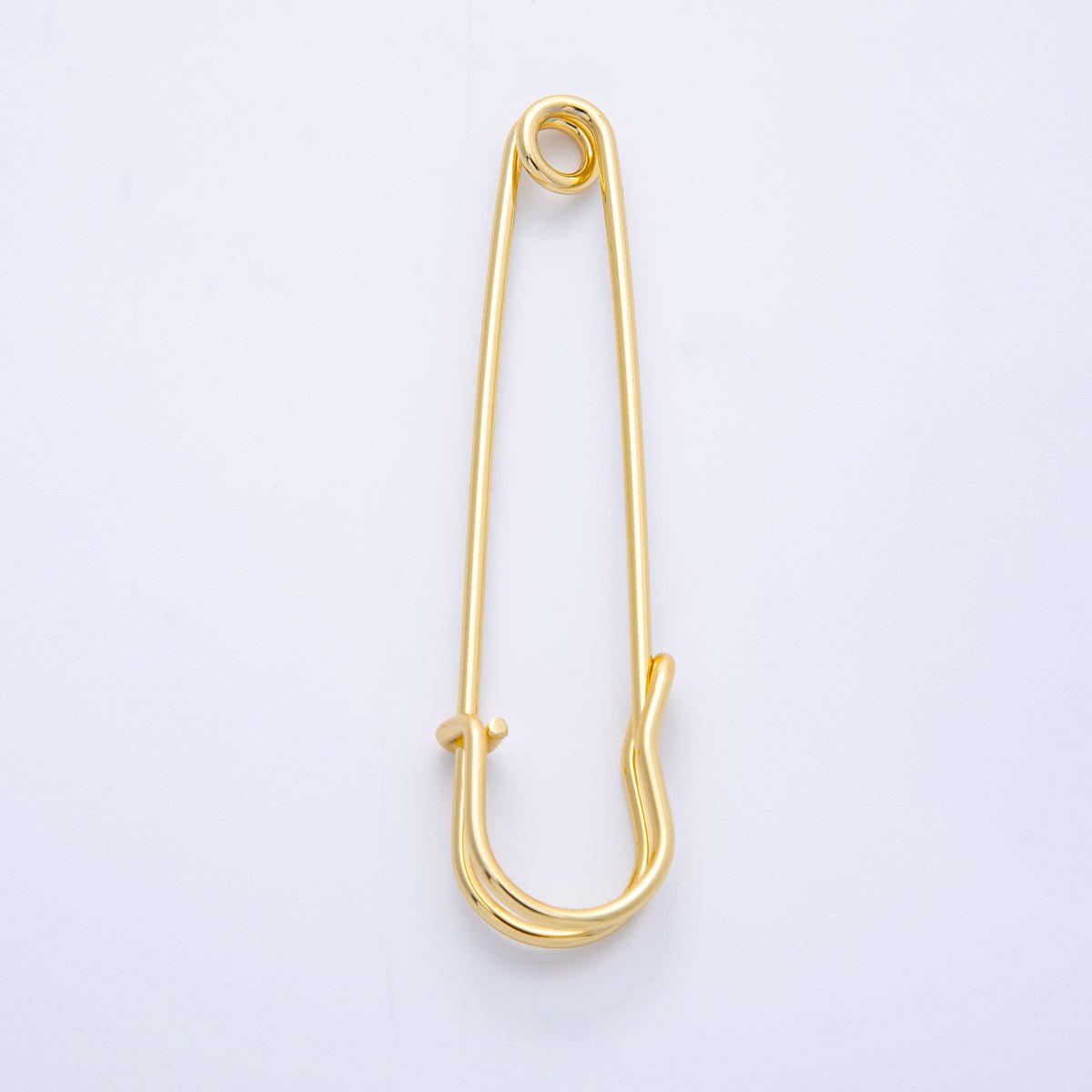 16K Gold Filled 15mm Minimalist Safety Pin Findings | Findings - 00057 - DLUXCA