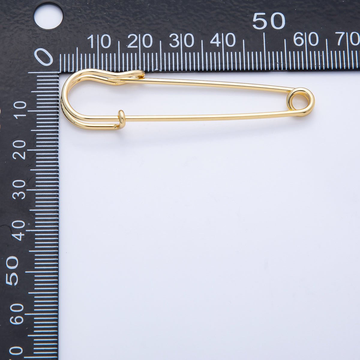 16K Gold Filled 15mm Minimalist Safety Pin Findings | Findings - 00057 - DLUXCA