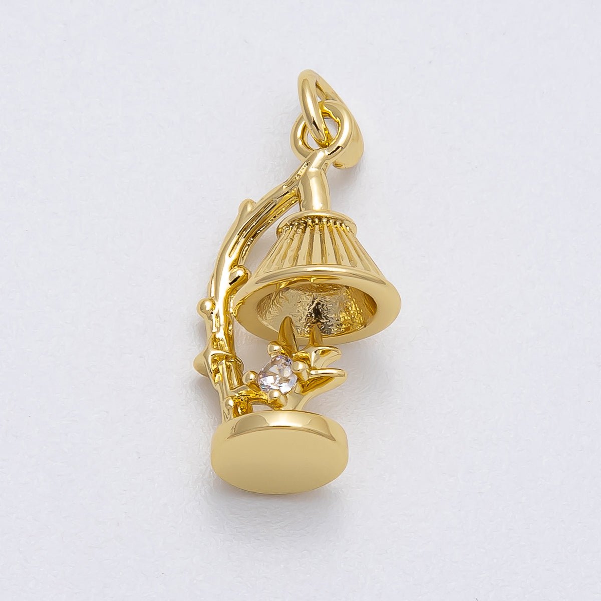 16K Gold Filled 18.5mm CZ Celestial Star Desk Lamp 3D Multidimensional Charm | Charms - 00457 - DLUXCA