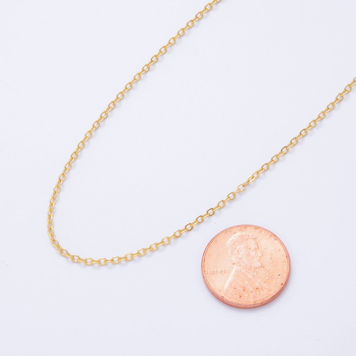 16K Gold Filled 1mm Minimalist Cable Unfinished Chain by Yard | Roll - 0023 - DLUXCA