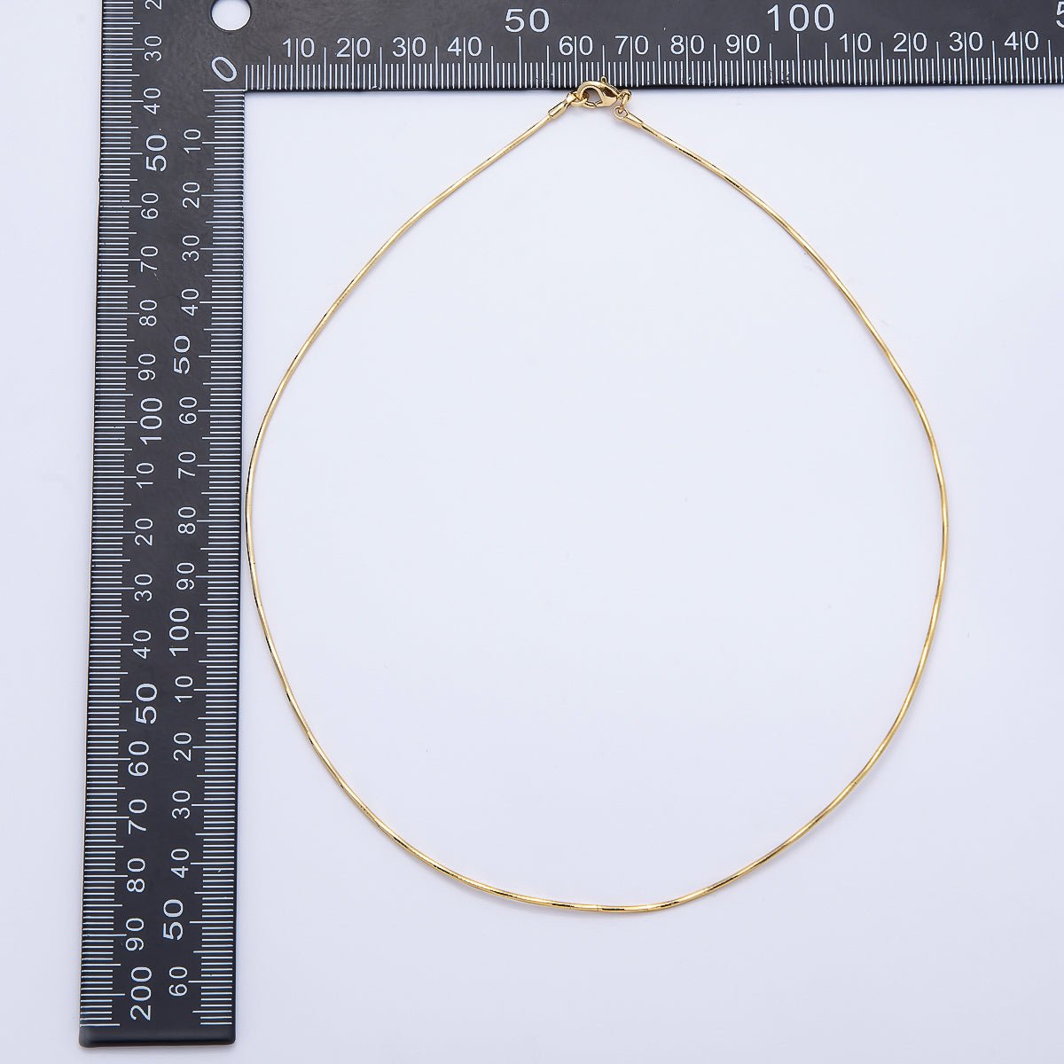 16K Gold Filled 1mm Twist Snake Chain 16 Inch Necklace in Gold & Silver | WA - 04474 WA - 04475 - DLUXCA