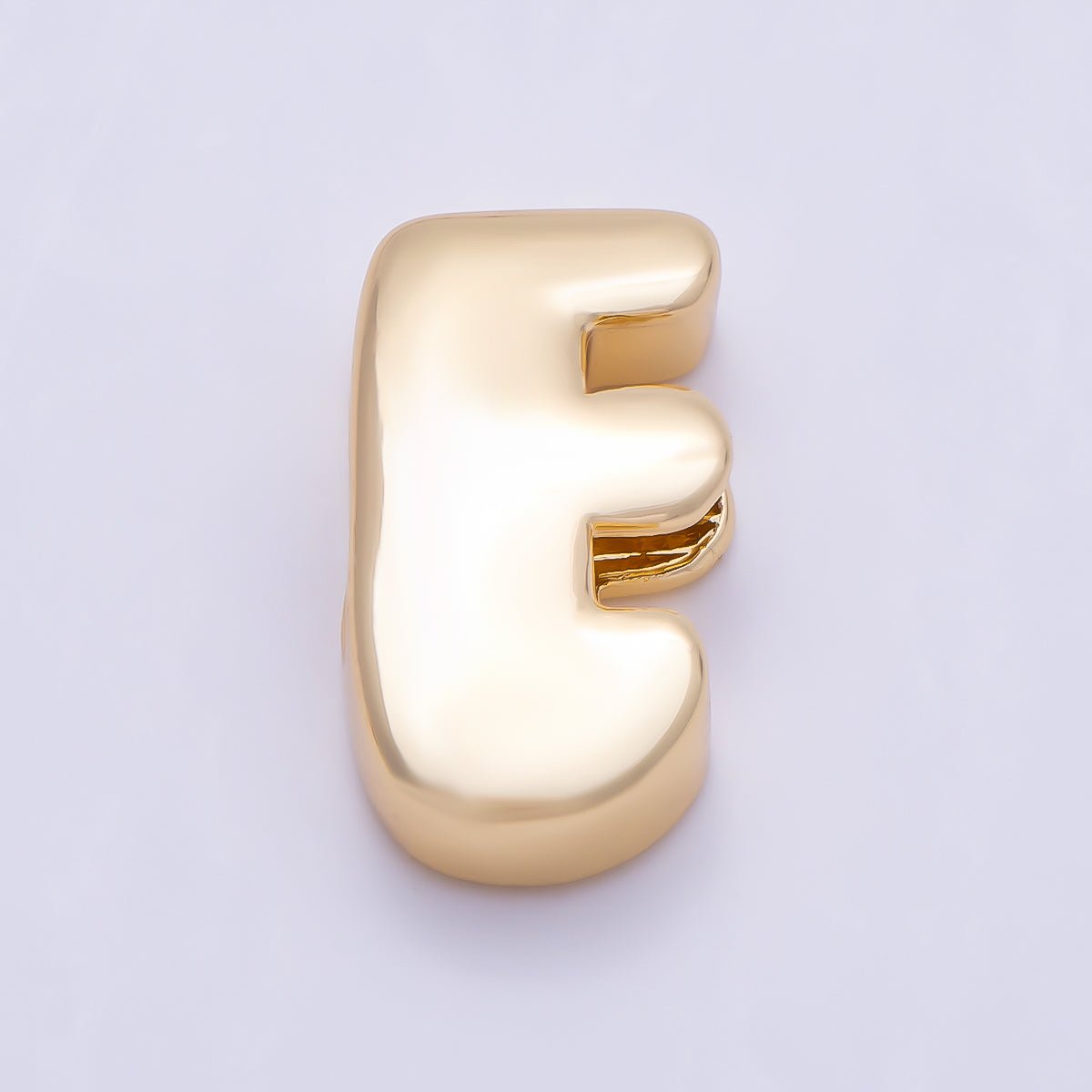 16K Gold Filled 20mm Minimalist Chubby Initial Letter A-Z Alphabet Personalized Bead | Beads-00414 ~ Beads-00439 - DLUXCA