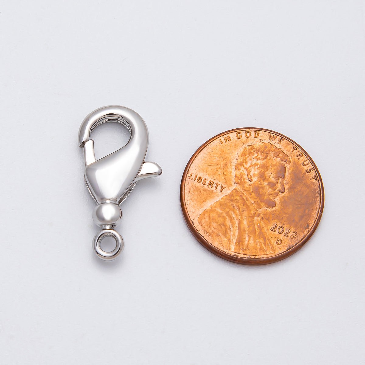16K Gold Filled 21mm Minimalist Lobster Claw Clasps Findings in Gold & Silver | Findings - 00142 ~ Findings - 00143 - DLUXCA