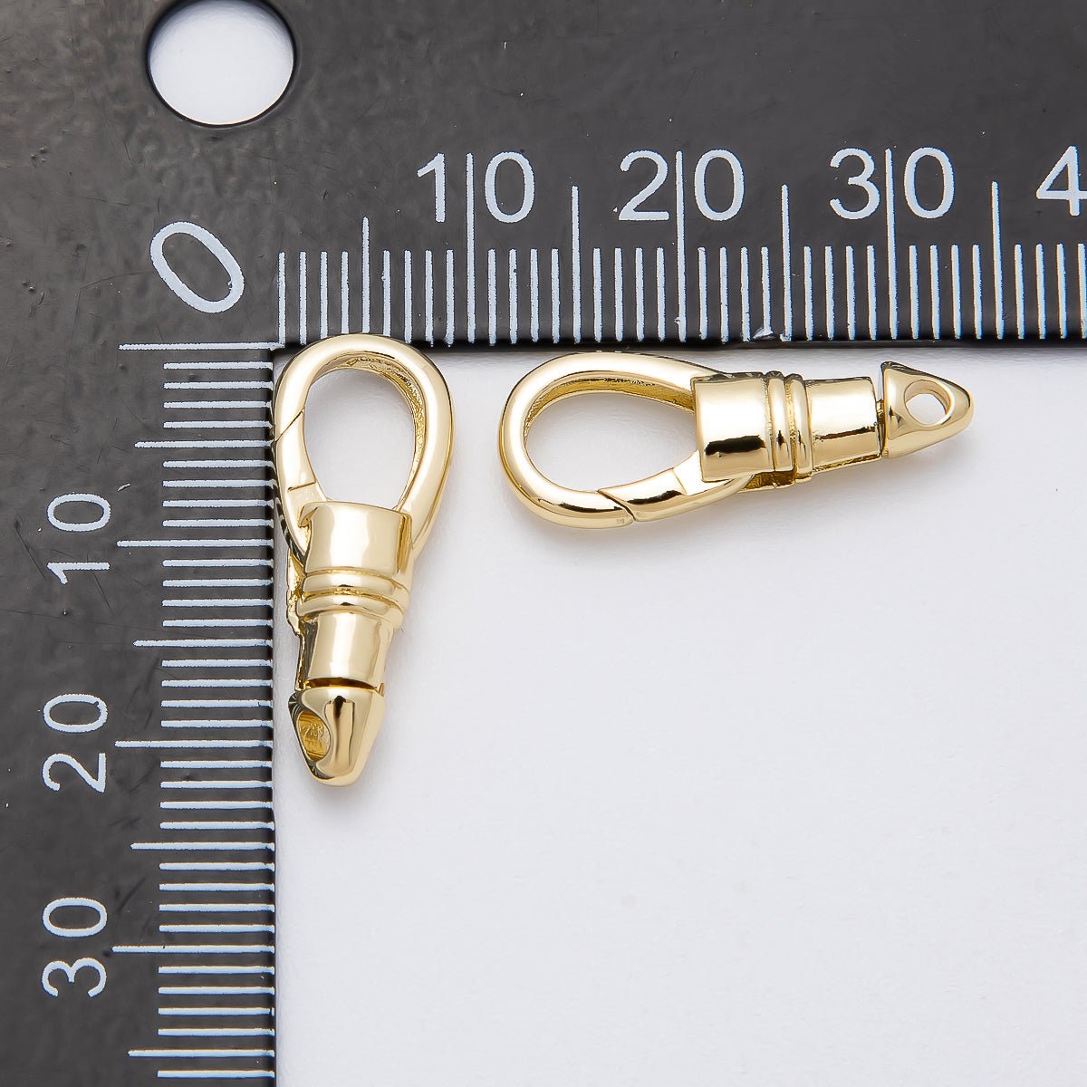 16K Gold Filled 22mm Oval Push Gate Swivel Clasps Closure in Gold & Silver | Findings - 00144 Findings - 00145 - DLUXCA