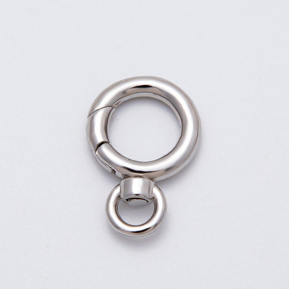 16K Gold Filled 22mm Round Push Gate Swivel Clasps Closure in Gold & Silver | Findings - 00140 Findings - 00141 - DLUXCA
