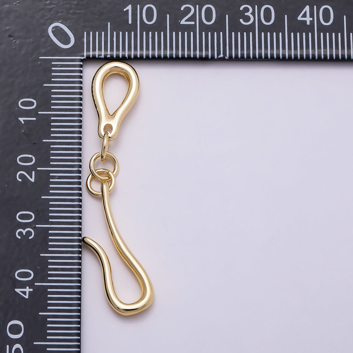16K Gold Filled 23mm Minimalist Hook Closure Findings | Findings - 00170 - DLUXCA