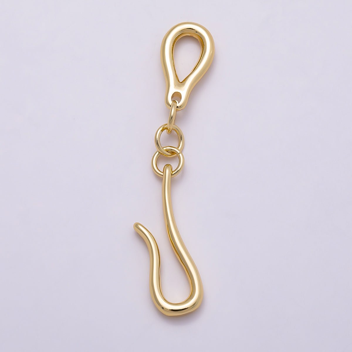 16K Gold Filled 23mm Minimalist Hook Closure Findings | Findings - 00170 - DLUXCA