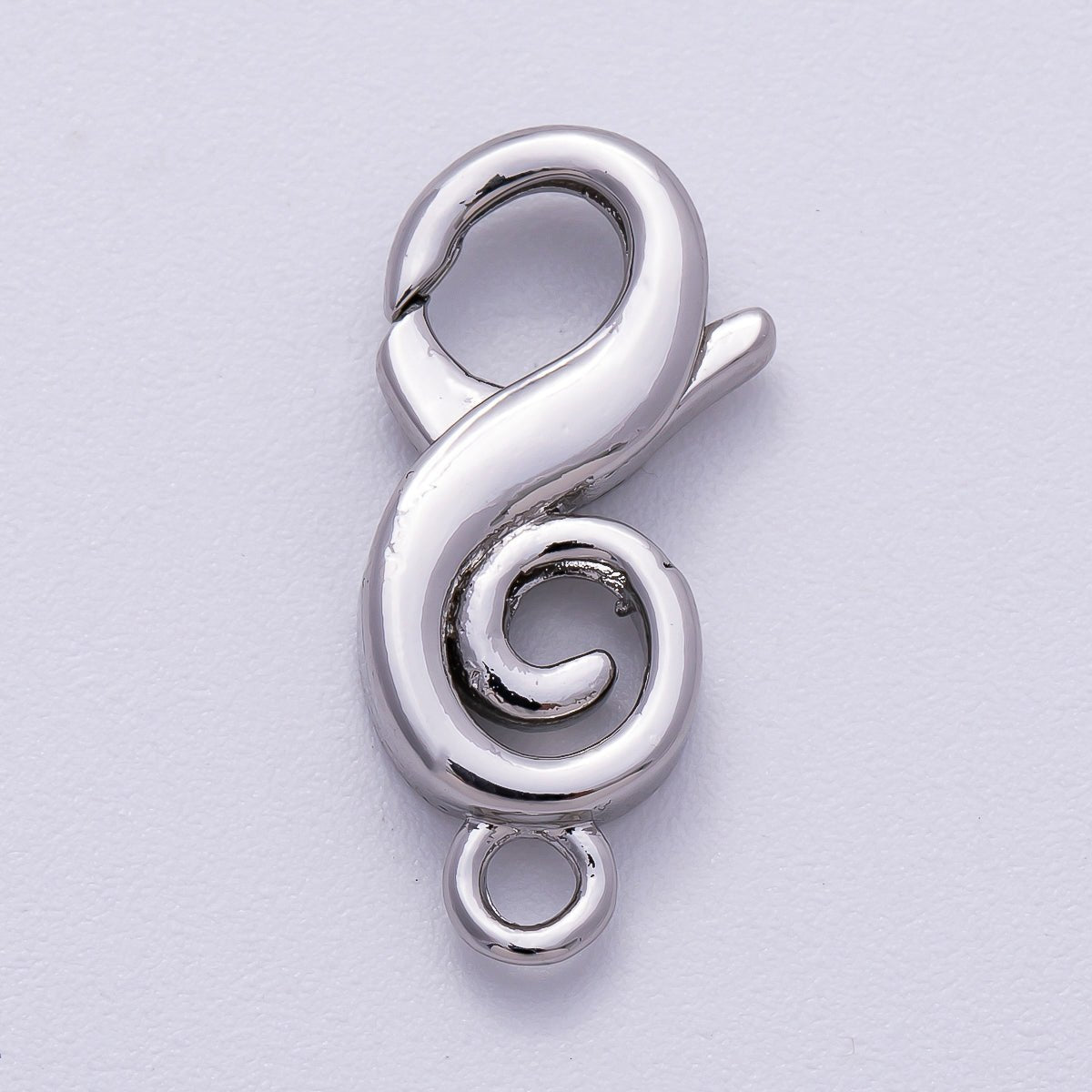 16K Gold Filled 23mm Treble Clef Music Lobster Clasps in Gold & Silver | Findings - 00158 Findings - 00159 - DLUXCA