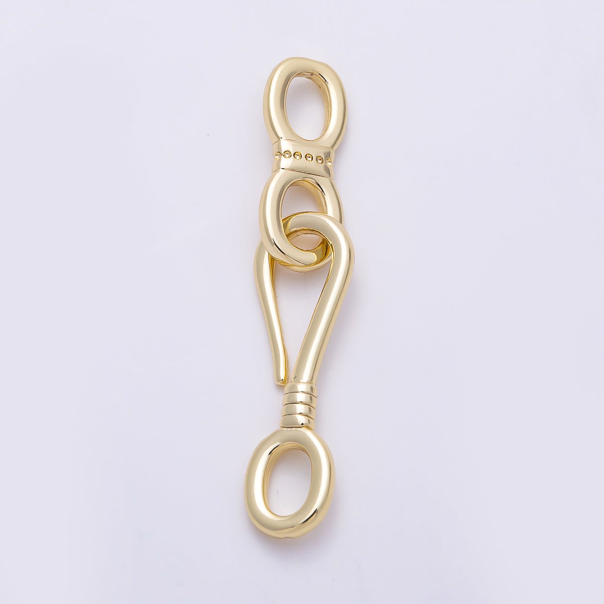 16K Gold Filled 24mm Minimalist S Hook Eye Closure Clasps | Findings-00488 - DLUXCA