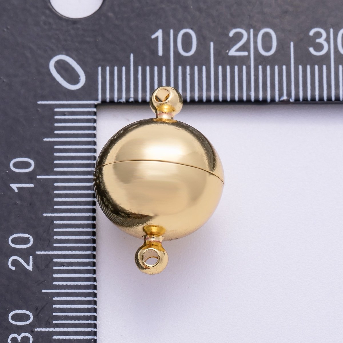 16K Gold Filled 24mm Simple Round Magnetic Closure Finding | Findings - 00153 - DLUXCA