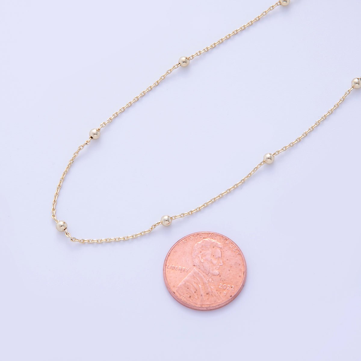 16K Gold Filled 2.5mm Minimalist Cable Satellite Unfinished Chain by Yard | Roll - 1576 - DLUXCA