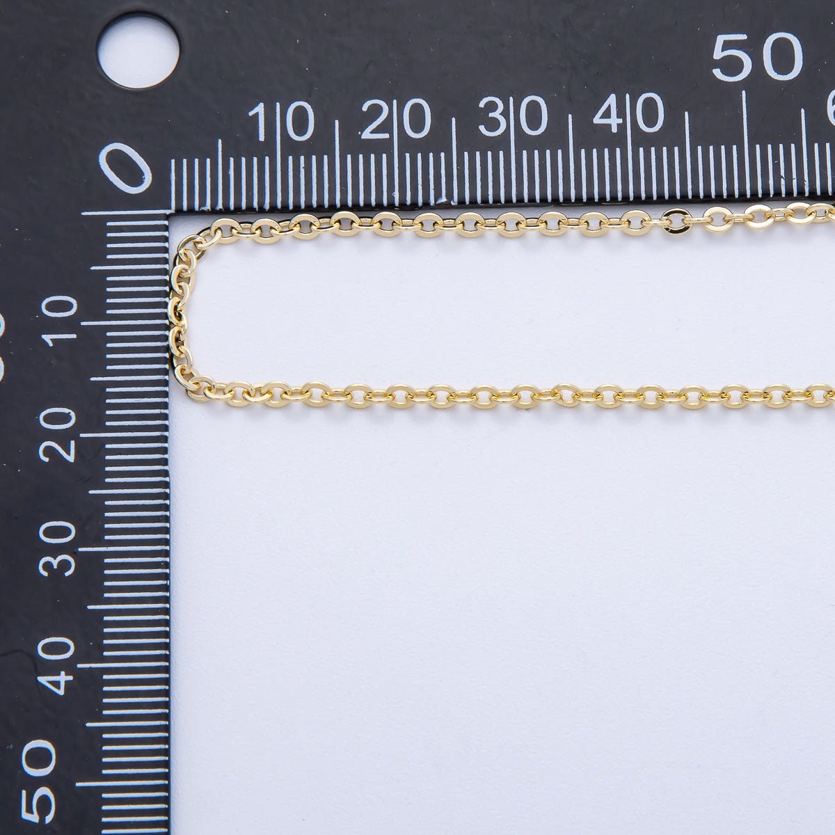 16K Gold Filled 2.7mm x 2.3mm Cable Unfinished Chain by Yard | Roll - 01847 - DLUXCA
