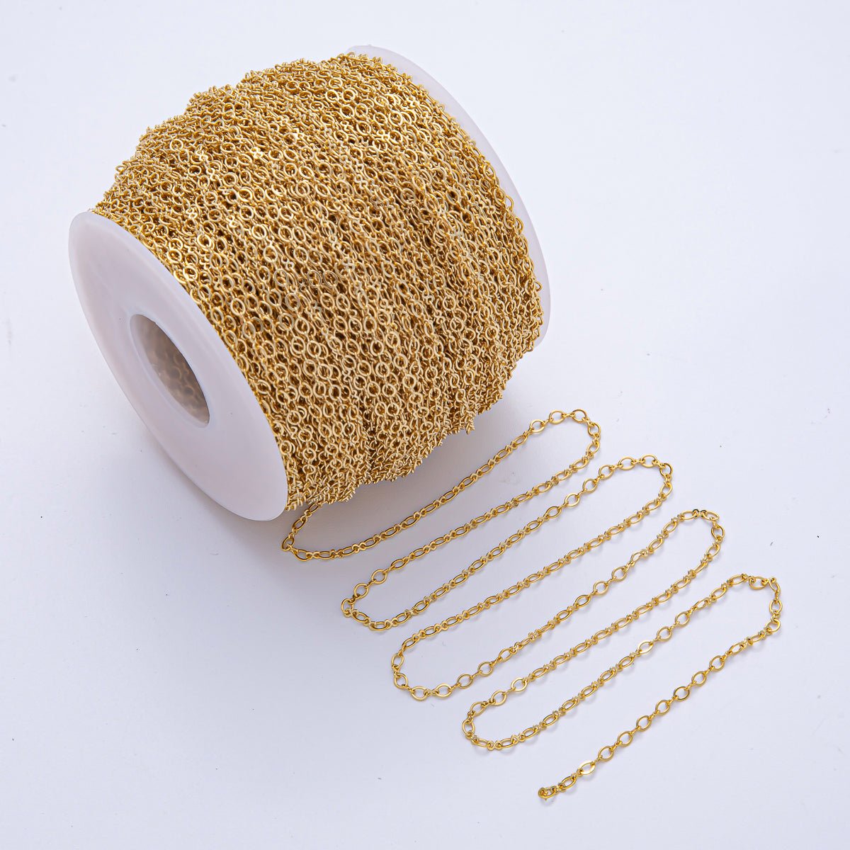 16K Gold Filled 2mm Minimalist Cable Unfinished Chain by Yard | Roll - 1787 - DLUXCA