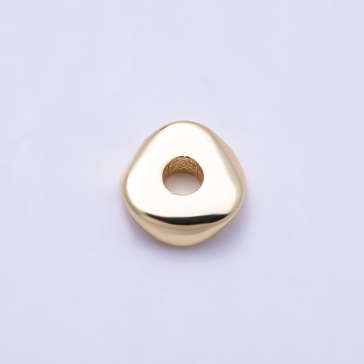 16K Gold Filled 2mm x 6.7mm Triangle Mini Bead by 10 Pieces | Beads-00540 - DLUXCA