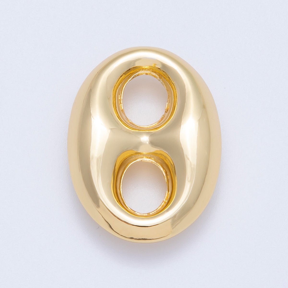 16K Gold Filled 34mm Chubby Minimalist Mariner Anchor Charm Link in Gold & Silver | Findings - 00049 Findings - 00042 - DLUXCA