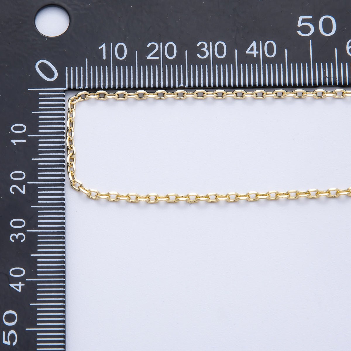 16K Gold Filled 3mm Minimalist Cable Unfinished Chain by Yard | Roll - 01845 - DLUXCA