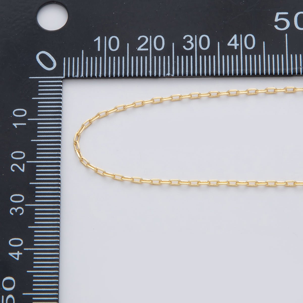 16K Gold Filled 3mm Minimalist Dainty Paperclip Unfinished Chain by Yard | Roll - 1562 - DLUXCA