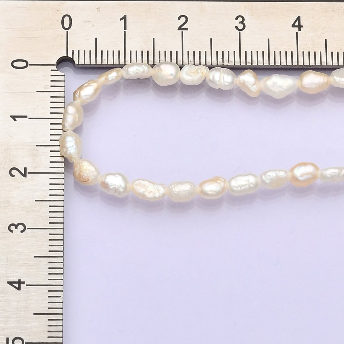 16K Gold Filled 4mm Baroque Freshwater Pearl 15.75 Inch Necklace w. 2" Extender | WA - 2539 - DLUXCA