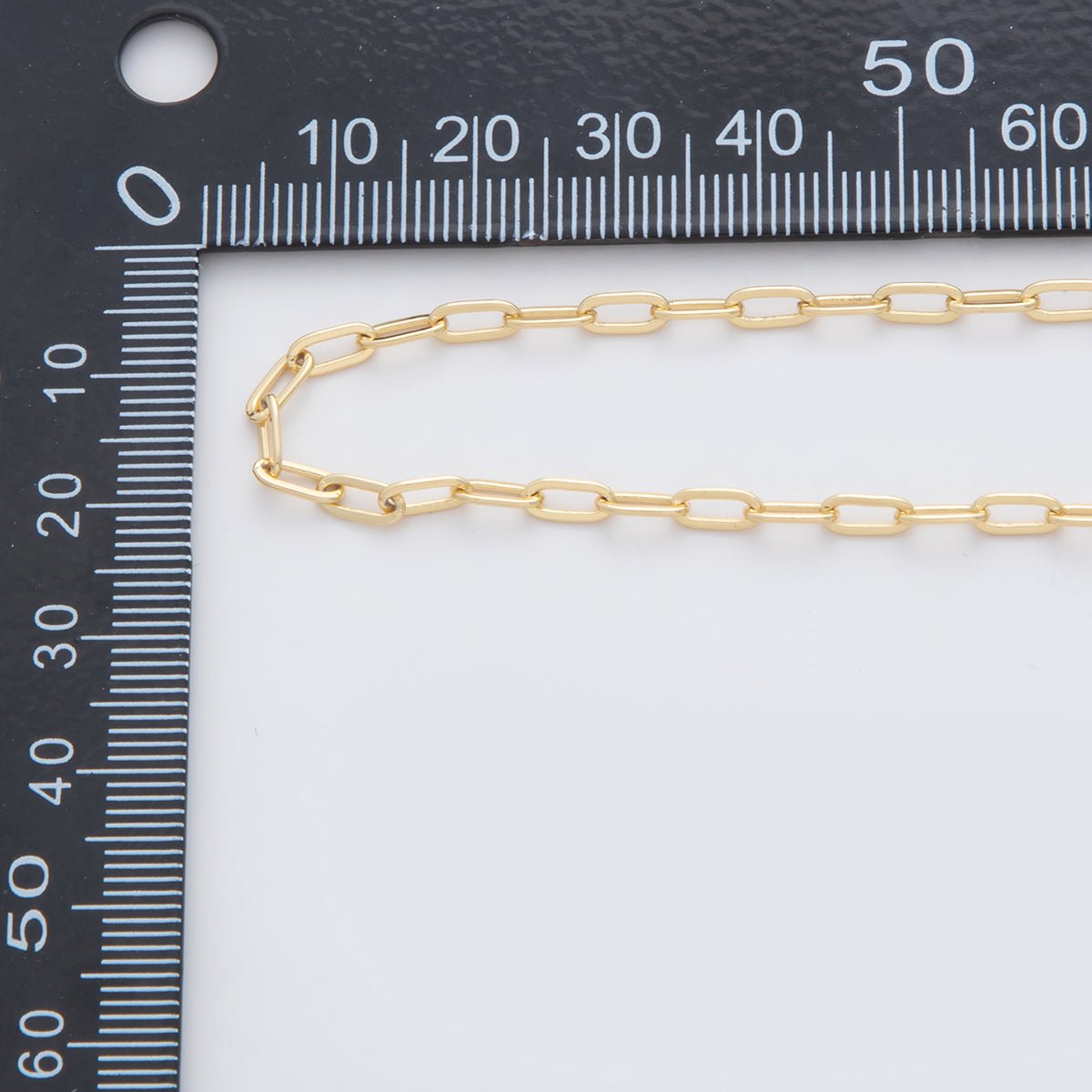 16K Gold Filled 6.5mm Minimalist Paperclip Unfinished Chain by Yard | Roll - 1558 - DLUXCA