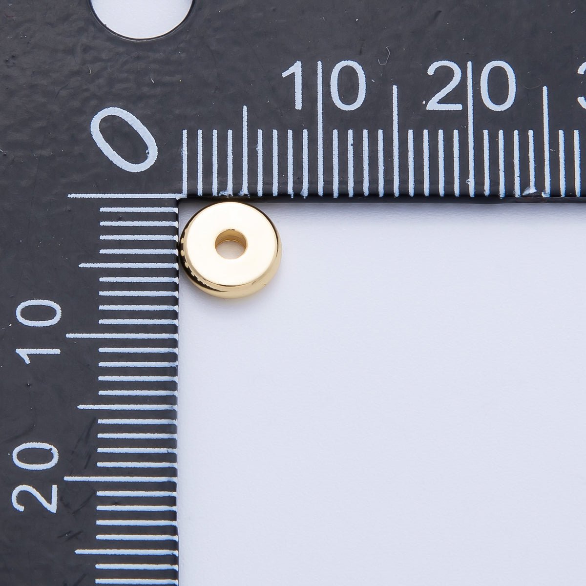 16K Gold Filled 6.8mm x 2mm Minimalist Rondelle Spacer Findings by 50 Pieces | Beads - 00138 - DLUXCA