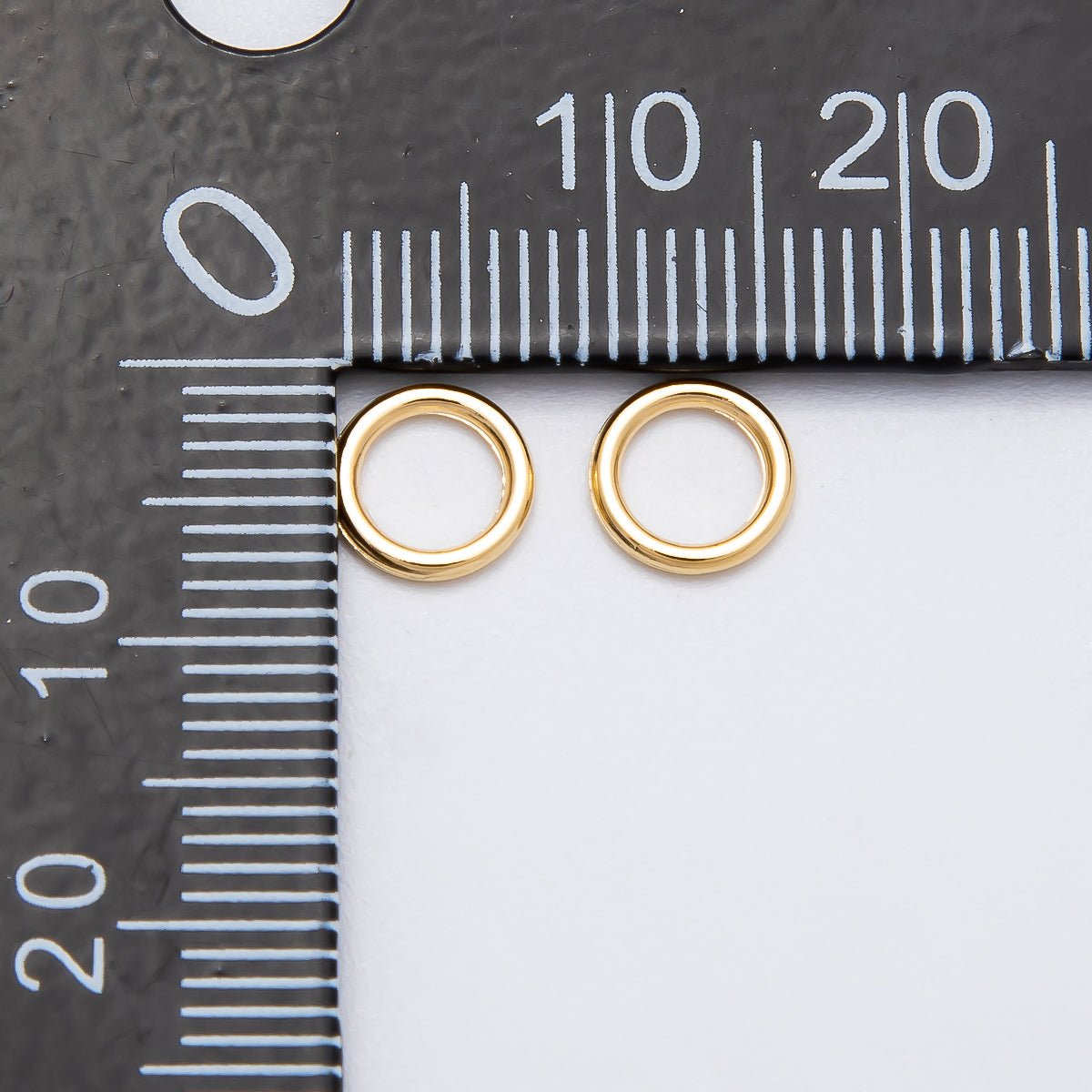 16K Gold Filled 7mm x 1mm Minimalist Jump Ring O Closure Findings | FINDINGS - 00135 - DLUXCA