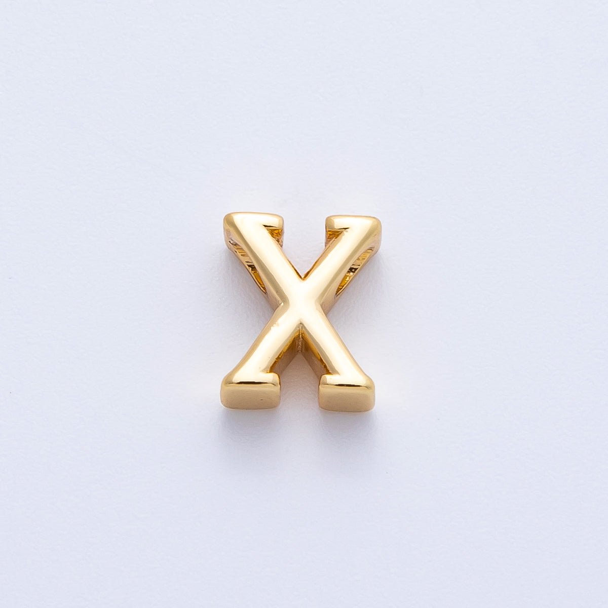16K Gold Filled 8.5mm Minimalist Greek Initial Alphabet Letter Personalized Bead | AF235 - AF246 - DLUXCA