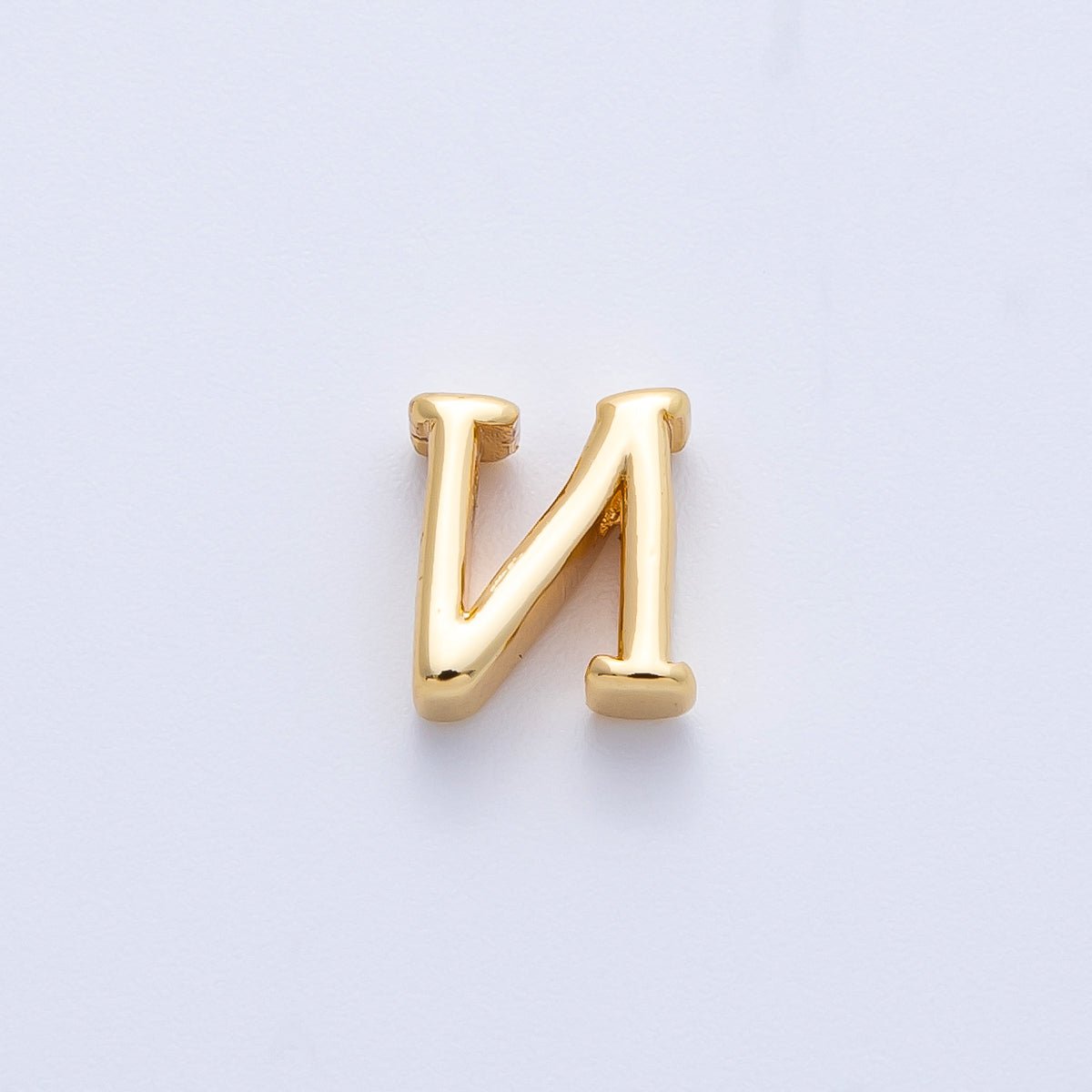 16K Gold Filled 8.5mm Minimalist Greek Initial Alphabet Letter Personalized Bead | AF235 - AF246 - DLUXCA