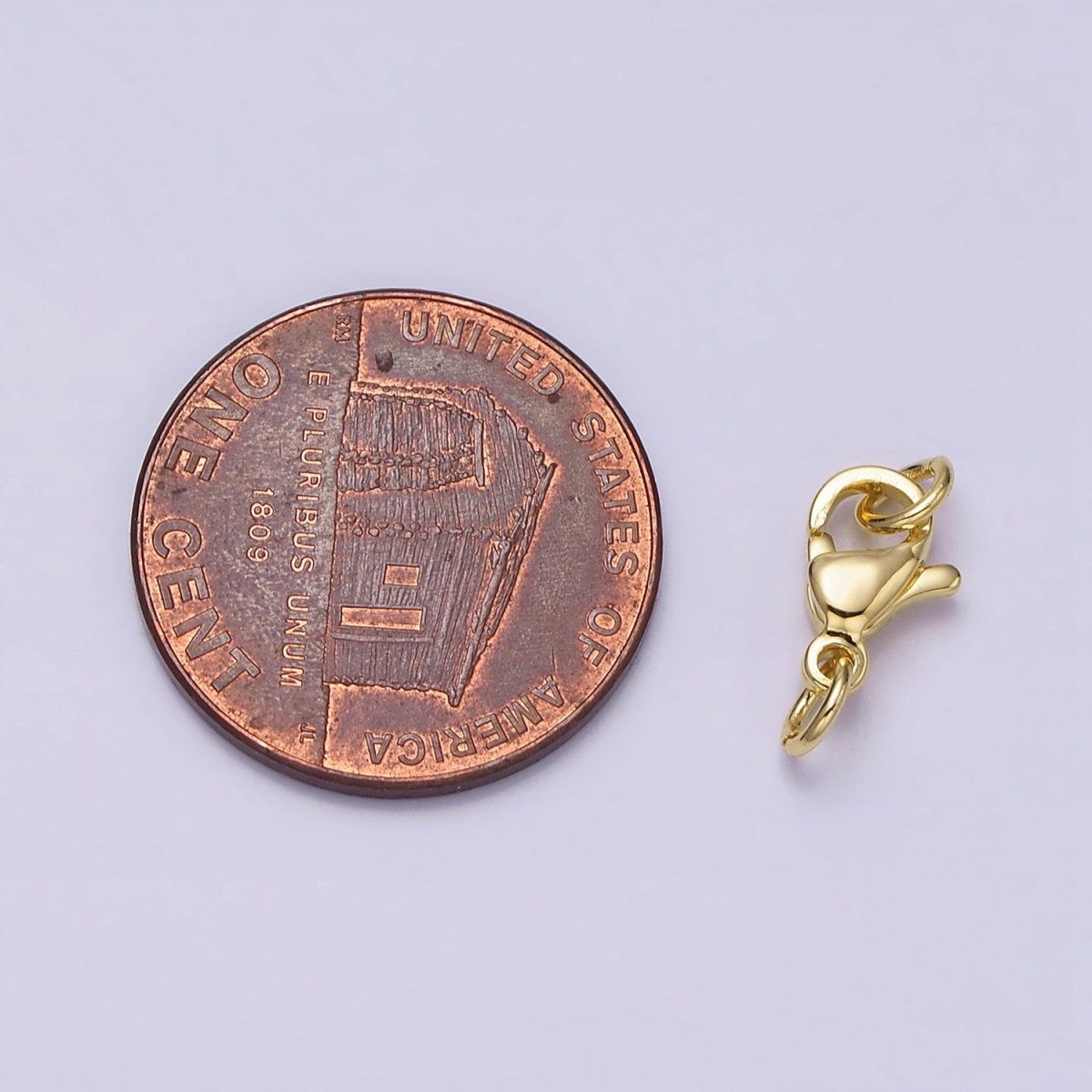 16K Gold Filled 9mm Lobster Clasps Closure Jump Ring Jewelry Supply in Gold & Silver | Z - 389 Z - 390 - DLUXCA