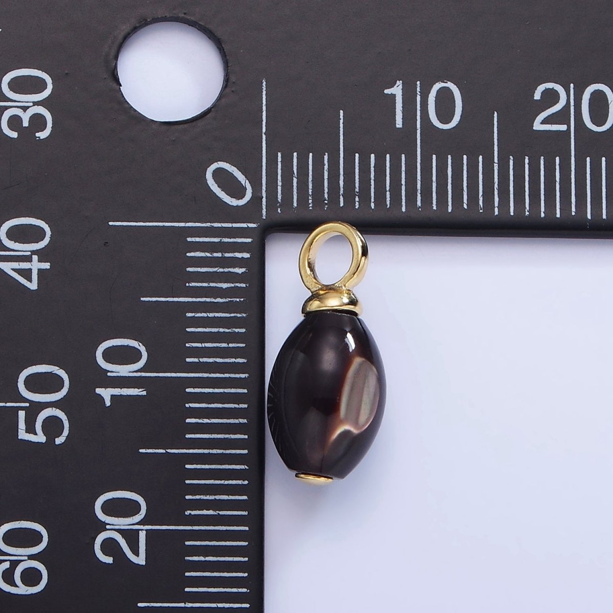 16K Gold Filled Black Tahitian Shell Pearl Drop Pendant | P1768 - DLUXCA