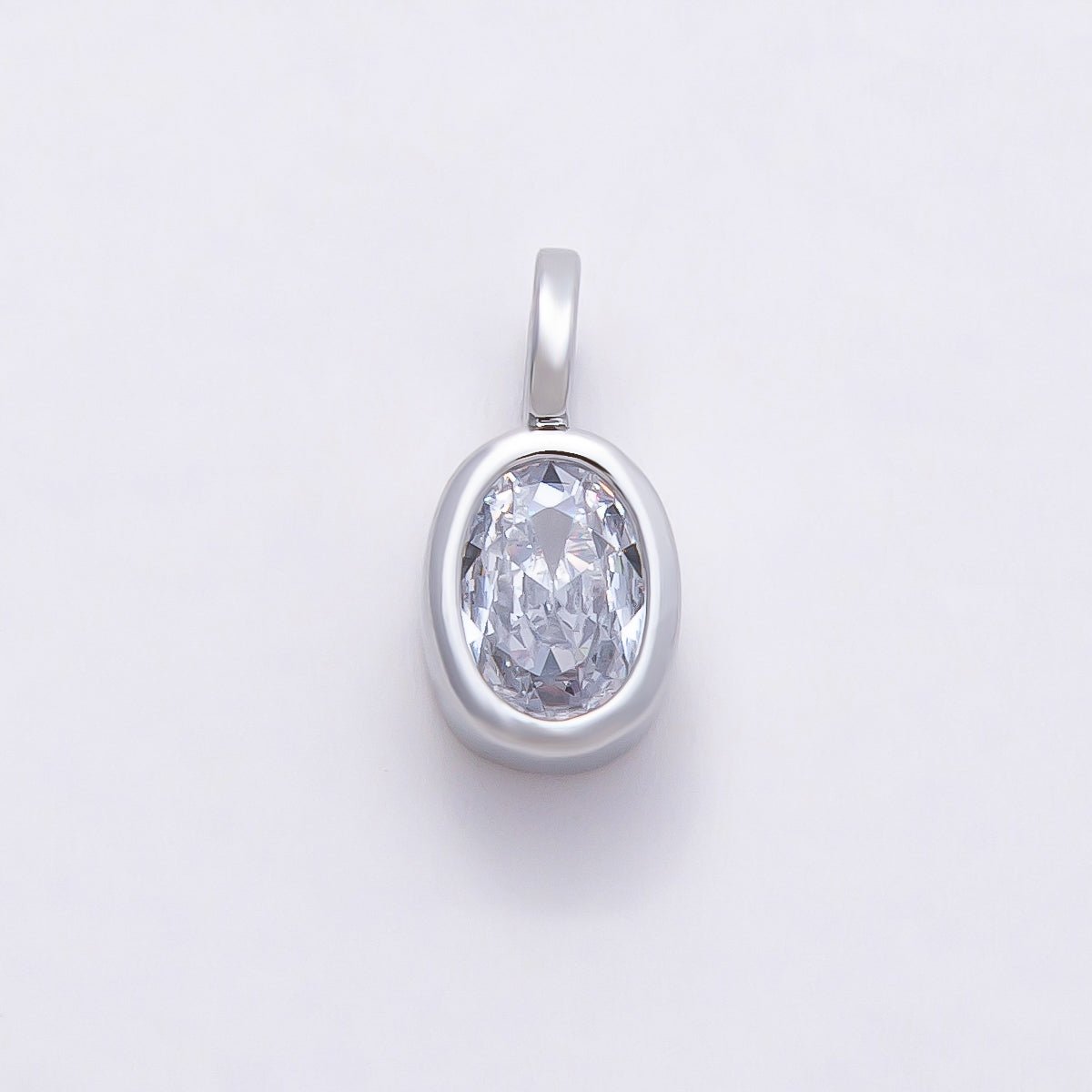 16K Gold Filled Clear CZ Marquise, Heart, Round, Oval, Teardrop Bezel Solitaire Pendant in Gold & Silver | Charms - 00834 ~ Charms - 00843 - DLUXCA